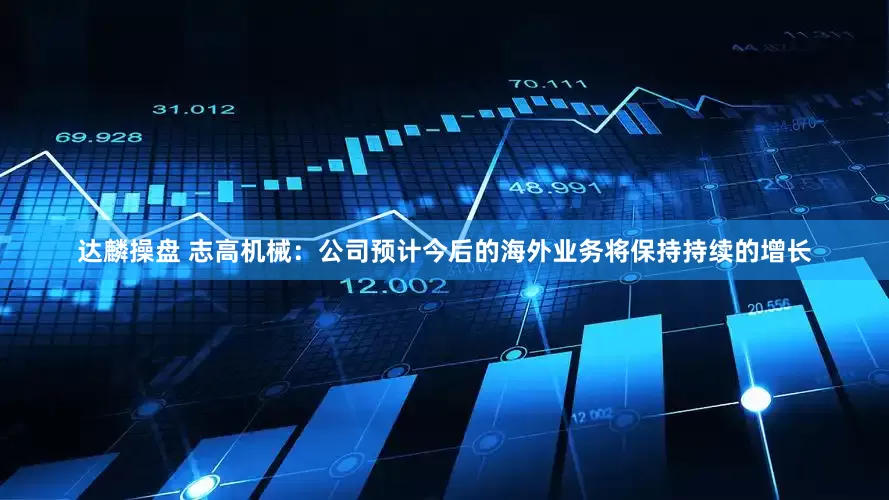 达麟操盘 志高机械：公司预计今后的海外业务将保持持续的增长