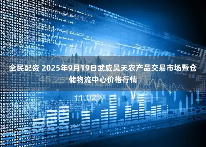 全民配资 2025年9月19日武威昊天农产品交易市场暨仓储物流中心价格行情