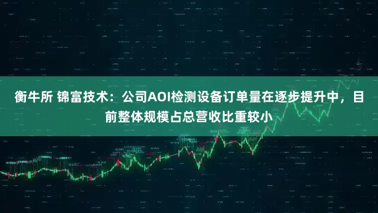 衡牛所 锦富技术：公司AOI检测设备订单量在逐步提升中，目前整体规模占总营收比重较小